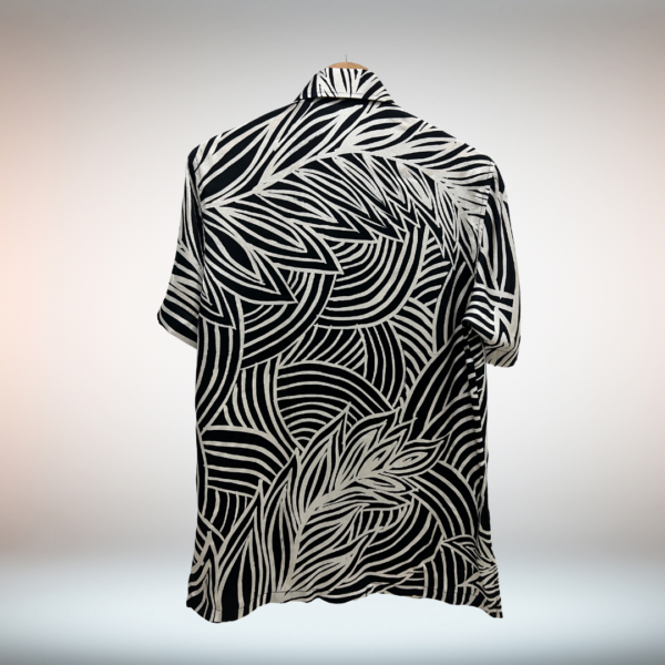 Casual Short Sleeve Satin in Black - Image 2