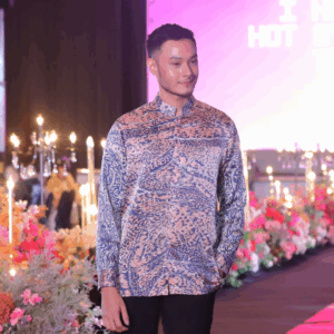 Warisan Long Sleeve Men's Batik Soft Purple