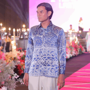 Warisan Long Sleeve Men's Batik Blue