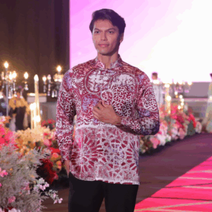 Warisan Long Sleeve Men's Batik Red