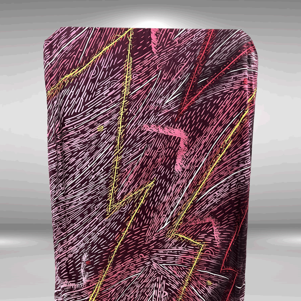 Electrifying Passion Satin Silk Batik