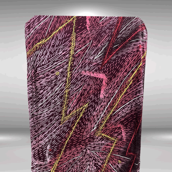 Electrifying Passion Satin Silk Batik