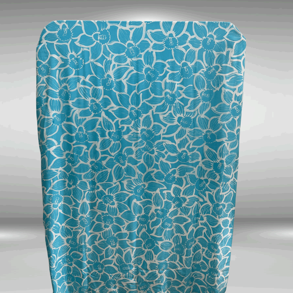 Flora Cotton Batik in Baby Blue