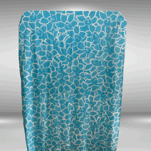 Flora Cotton Batik in Baby Blue